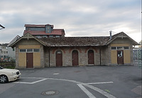 Ansicht gegen Osten (2012) / Nebengebäude 2 (Bahnhof 5) in 97980 Bad Mergentheim (02.04.2012 - haas + haas/Niederstetten) Ansicht gegen Osten (2012) / Nebengebäude 2 (Bahnhof 5) in 97980 Bad Mergentheim (02.04.2012 - haas + haas/Niederstetten)