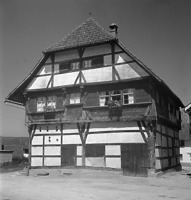 Giebelseite gegen SW (1930/80) / Sog. Schwörerhaus in 88090 Immenstaad, Immenstaad am Bodensee (Bildindex Foto Marburg: Foto: Schmidt-Glassner, Helga; Aufnahme-Nr. 1.563.988; Bilddatei fm1563988)
