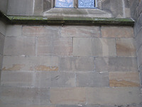 Reste von Wandmalereien an der nördlichen Außenseite des Chorpolygons / Regiswindiskirche in 74348 Lauffen a. N., Lauffen am Neckar (21.11.2012 - Foto: J.Jacob, 21.11.12) Reste von Wandmalereien an der nördlichen Außenseite des Chorpolygons / Regiswindiskirche in 74348 Lauffen a. N., Lauffen am Neckar (21.11.2012 - Foto: J.Jacob, 21.11.12)