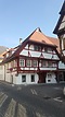 Ansicht von Süden der Giebelfassade an der Ecke Klosterstraße/ Gerbergasse / Fachwerkhaus in 89143 Blaubeuren (25.03.2018 - Christin Aghegian-Rampf)