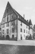 Seitenansicht des Rathauses (Postkarte) / Rathaus in 88491 Riedlingen (Bildindex Foto Marburg: LDA Tübingen (Postkarte) [Microfiche-Scan mi08859c08])