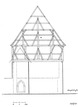 Systemskizze Ansicht von West / Wohnhaus in 79219 Staufen, Staufen im Breisgau (21.08.1984 - Burghard Lohrum)