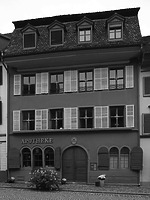 Ostansicht  / Wohn- und Geschäftshaus in 79219 Staufen, Staufen im Breisgau (Stadtarchiv Staufen Systemskizze)