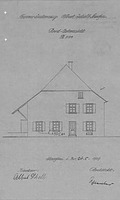 Skizze, Nordostansicht (1929) / Wohnhaus in 79219 Staufen, Staufen im Breisgau (24.05.1929 - Stadtarchiv Staufen )