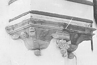 Eckerker mit Inschrift MDLXX (um 1910) / Ehem. Kornhaus in 78234 Engen (Bildindex Foto Marburg: LAD BW/Karlsruhe, Microfiche-Scan mi05201g04)