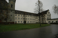 Westfront mit Kirchenfassade, Ansicht gegen Südosten / Schloss Friedrichshafen (ehem. Kloster Hofen) in 88045 Friedrichshafen (22.11.2013 - Anja Krämer)
