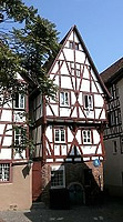 Südgiebel (21. Jh.) / Sog. Salzhaus in 74821 Mosbach (http://www.mosbach.de/Historischer_Rundgang_I.html#Salzhaus)