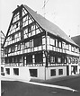 Hist. Ansicht gegen NO / Wohn- und Geschäftshaus in 88400 Biberach, Biberach an der Riß (Bildindex Foto Marburg: LAD BW/ Tübingen, Microfiche-Scan mi04935d10)