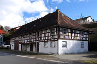 Nördliche Traufseite und Ostgiebel / Ehem. Mühle in 88697 Bermatingen (05.02.2013 - A. Kuch)